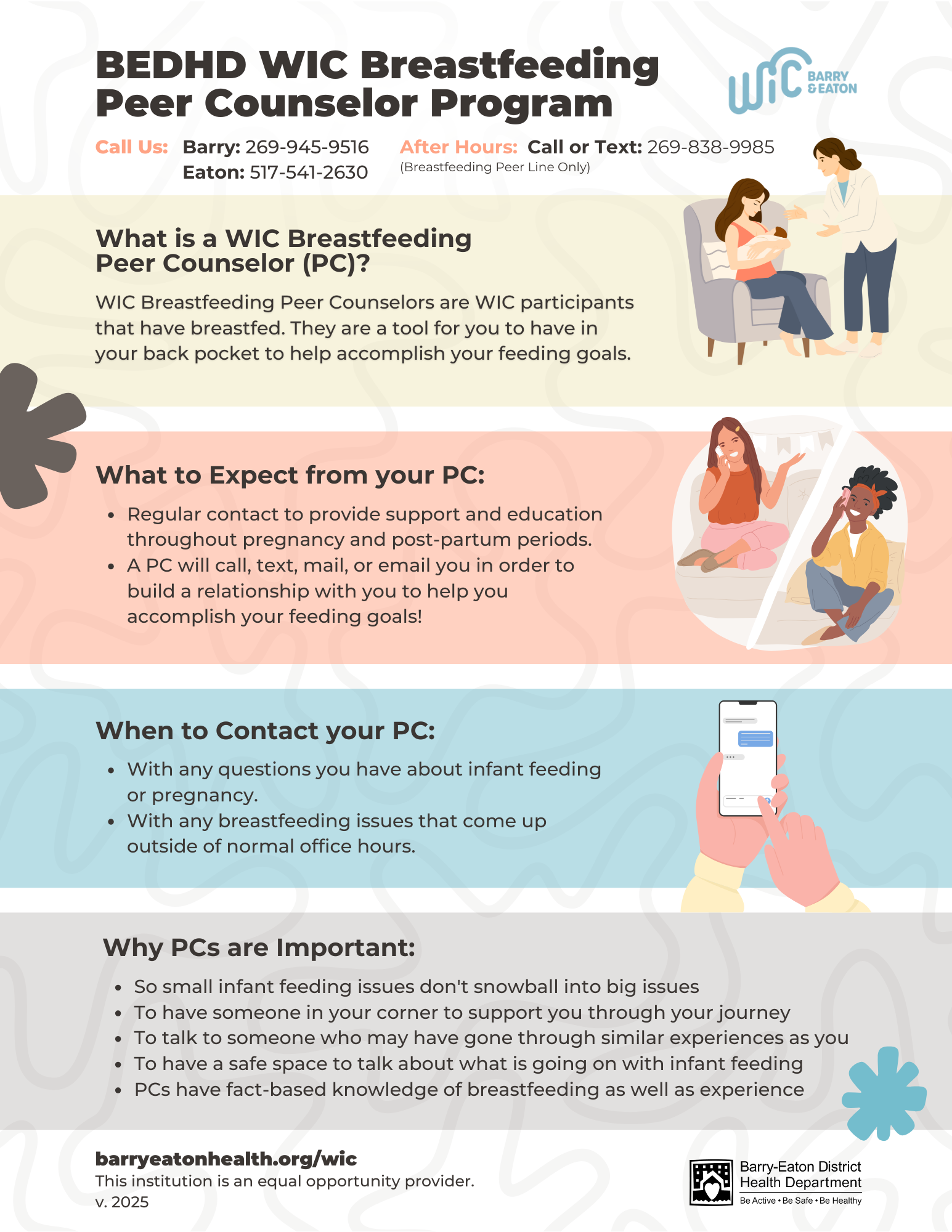 BEDHD WIC Breastfeeding Peer Counselor Handout 2025