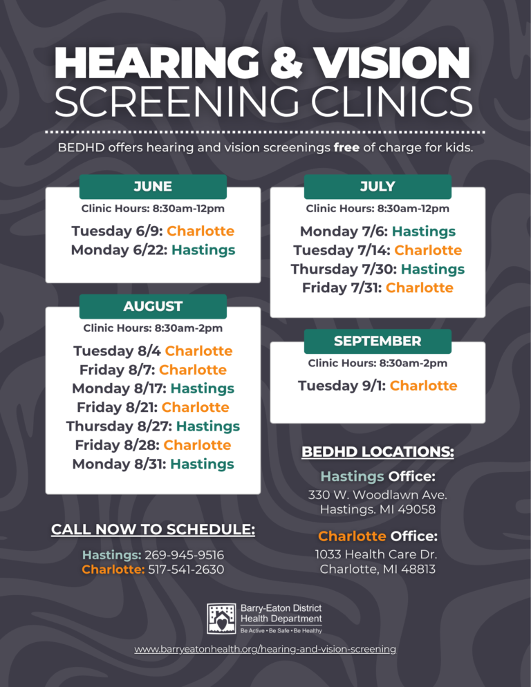 Hearing and Vision Screening – Barry-Eaton District Health Department